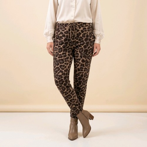 Damenhose samt leo - damenhose,
