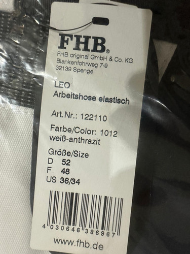 Fhb arbeitshose leo - fhb, elastisch